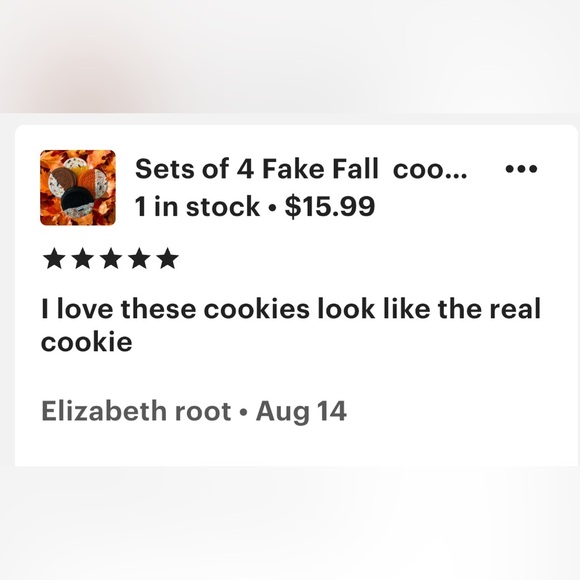 🆕Sets of 4 Fake Fall  Oreos cookies| Faux cookies | False Oreos cookies … - Picture 8 of 8